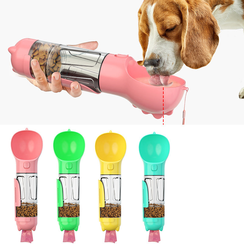 Multifunction Dog Water Bottle Food Feeder