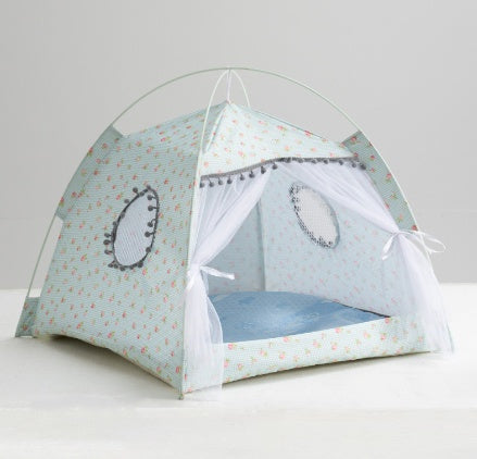 Pet Tent House Enclosed Pet Bed