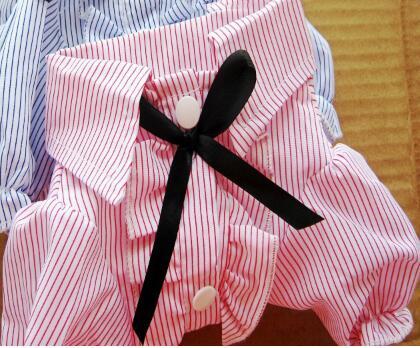 Bubble Sleeve Bow Tie Pet Shirt Pet Clothes