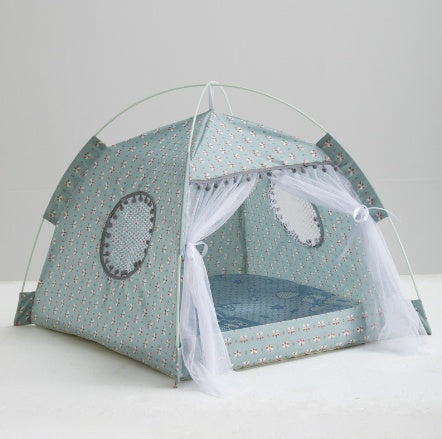 Pet Tent House Enclosed Pet Bed